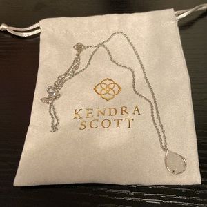 Kendra Scott Iridescent Druzy Teardrop Necklace